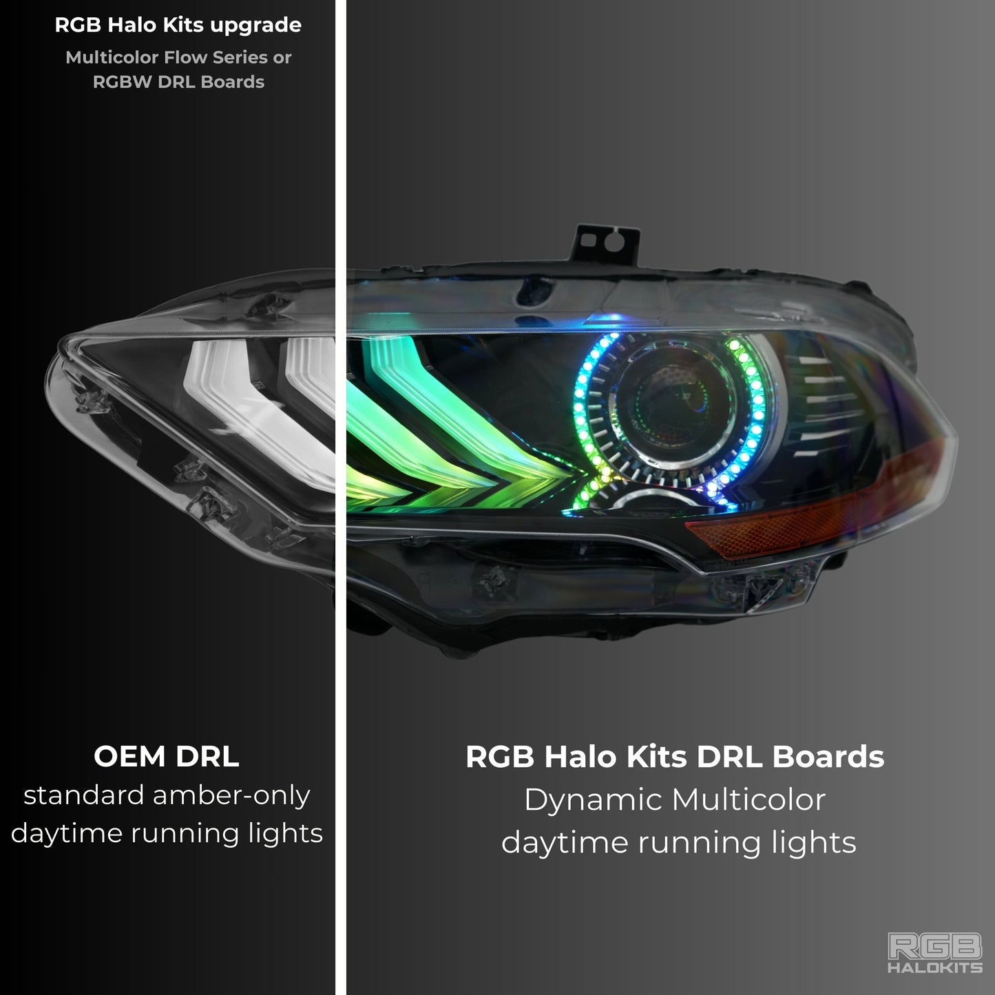 Ford Mustang Multicolor Flow Series DRL Boards (2018-2023)