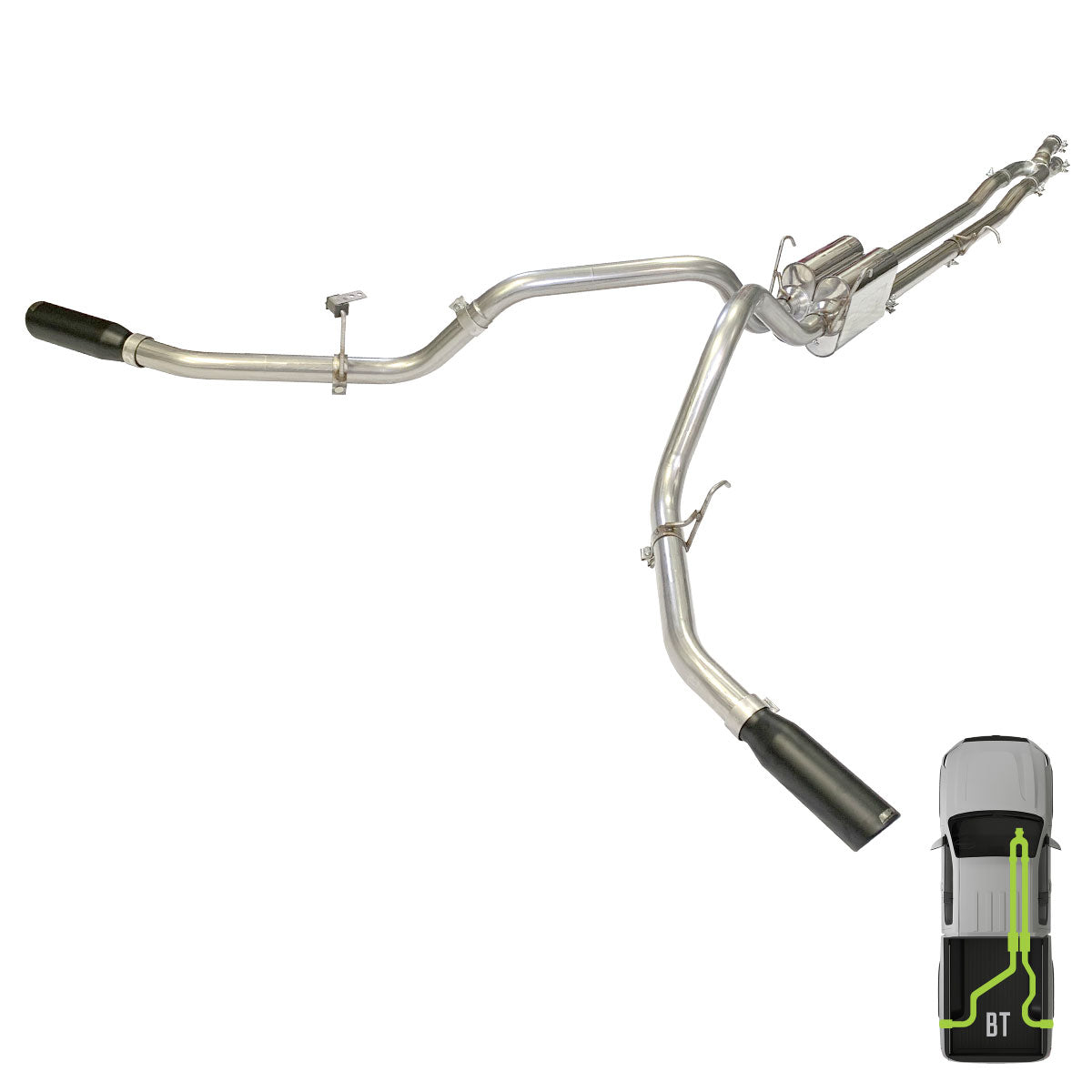 Ford, 2017-2026, 6.2L, 6.8L, 7.3L, Clamp/On - MPI Exhaust Cat-Back Dual Exhaust Kits