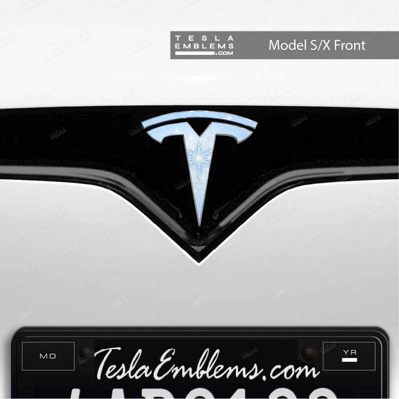 Frozen Elsa Tesla Emblem Decals (Front + Back) | Model S
