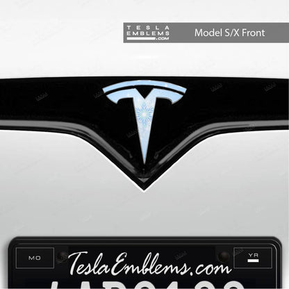 Frozen Elsa Tesla Emblem Decals (Front + Back) | Model S