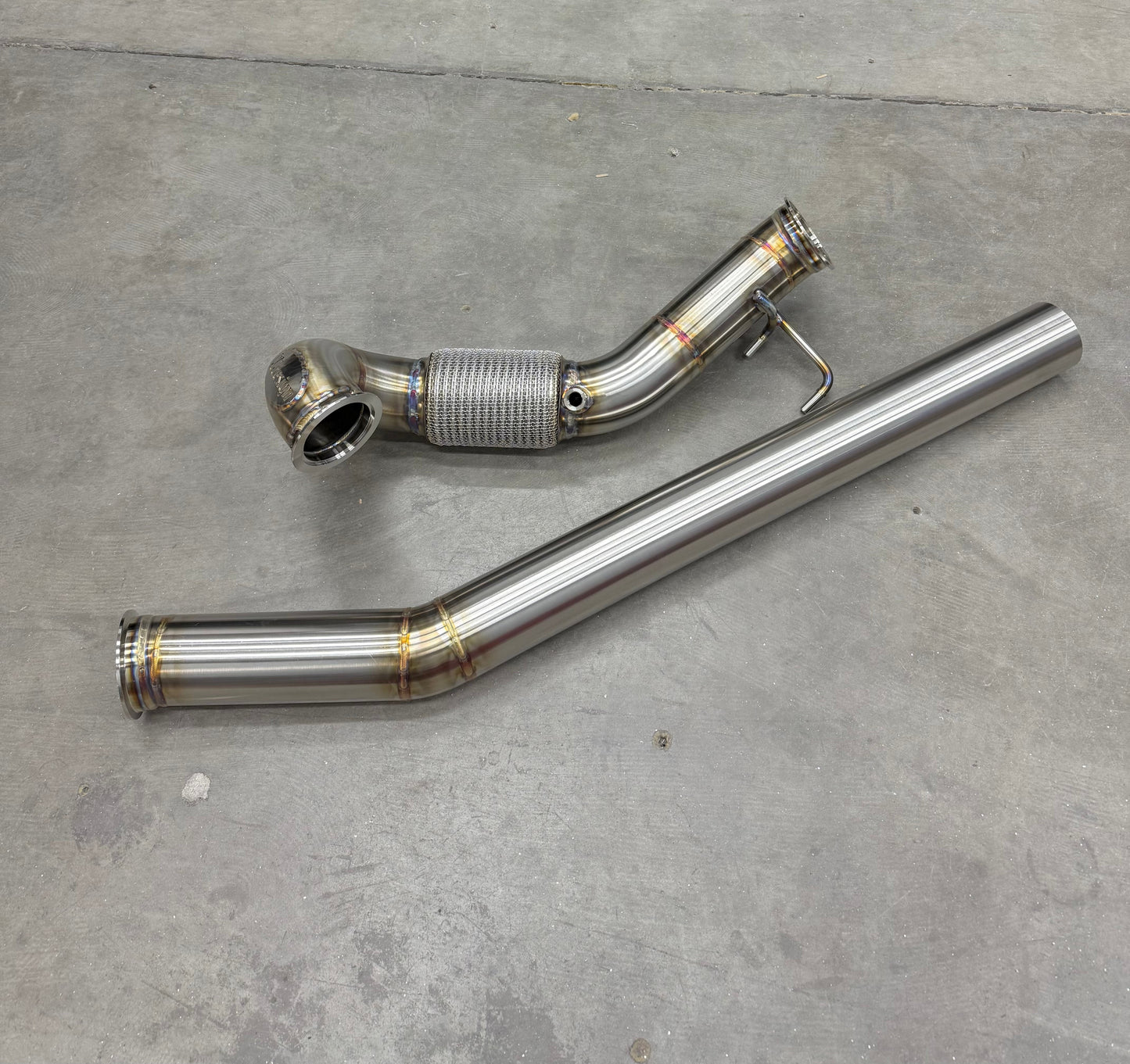 CCdesign Full 3.5" Downpipe MK7/7.5 VW Golf R & 8V/8S Audi A3/S3 AWD