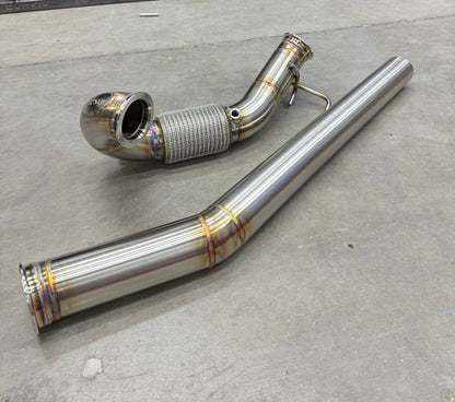 CCdesign Full 3.5" Downpipe MK7/7.5 VW Golf R & 8V/8S Audi A3/S3 AWD