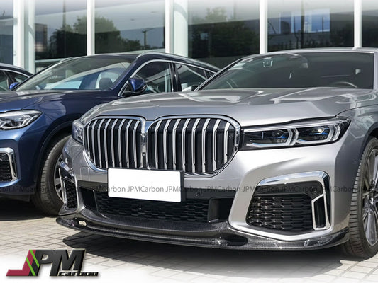 [JPMCarbon] 3D Style Carbon Fiber Front Bumper Add-on Lip Fits For 2020-2022 BMW G11 G12 LCI 7-Series with M-sport Package Only