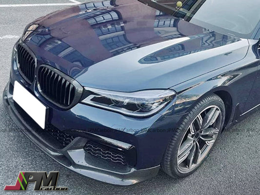 [JPMCarbon] 3D Style Carbon Fiber Front Bumper Add-on Lip Fits For 2016-2018 BMW G11 G12 7-Series Pre-facelift with M-sport Package Only