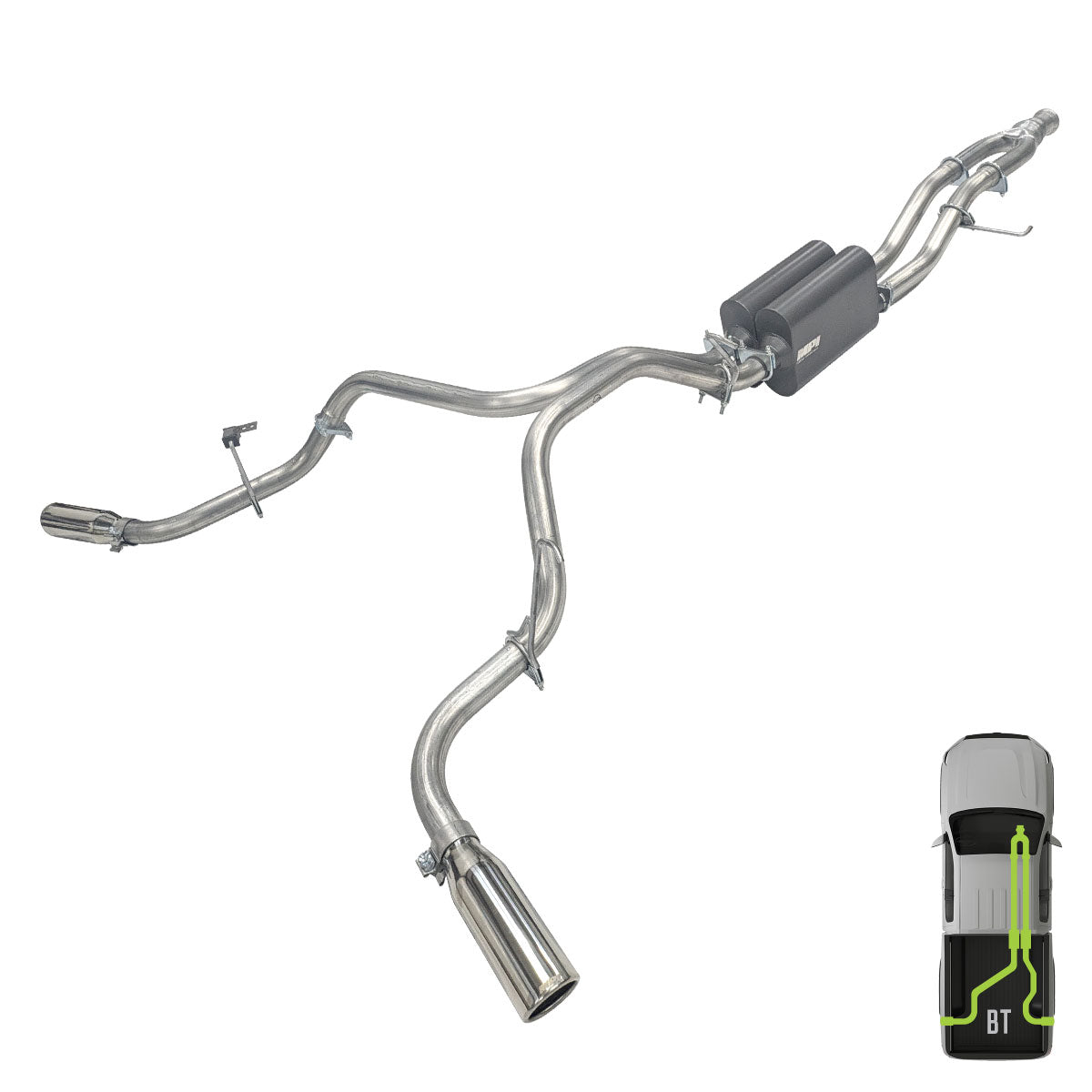 Suburban/Yukon, 2015-2020, 6.2L, Clamp/on - MPI Exhaust Cat-Back Dual Exhaust Kits