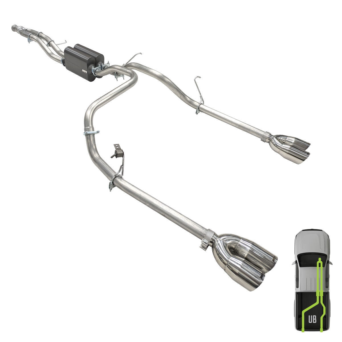 Suburban/Yukon, 2015-2020, 5.3L - Stainless - MPI Exhaust Cat-Back Dual Exhaust Kits