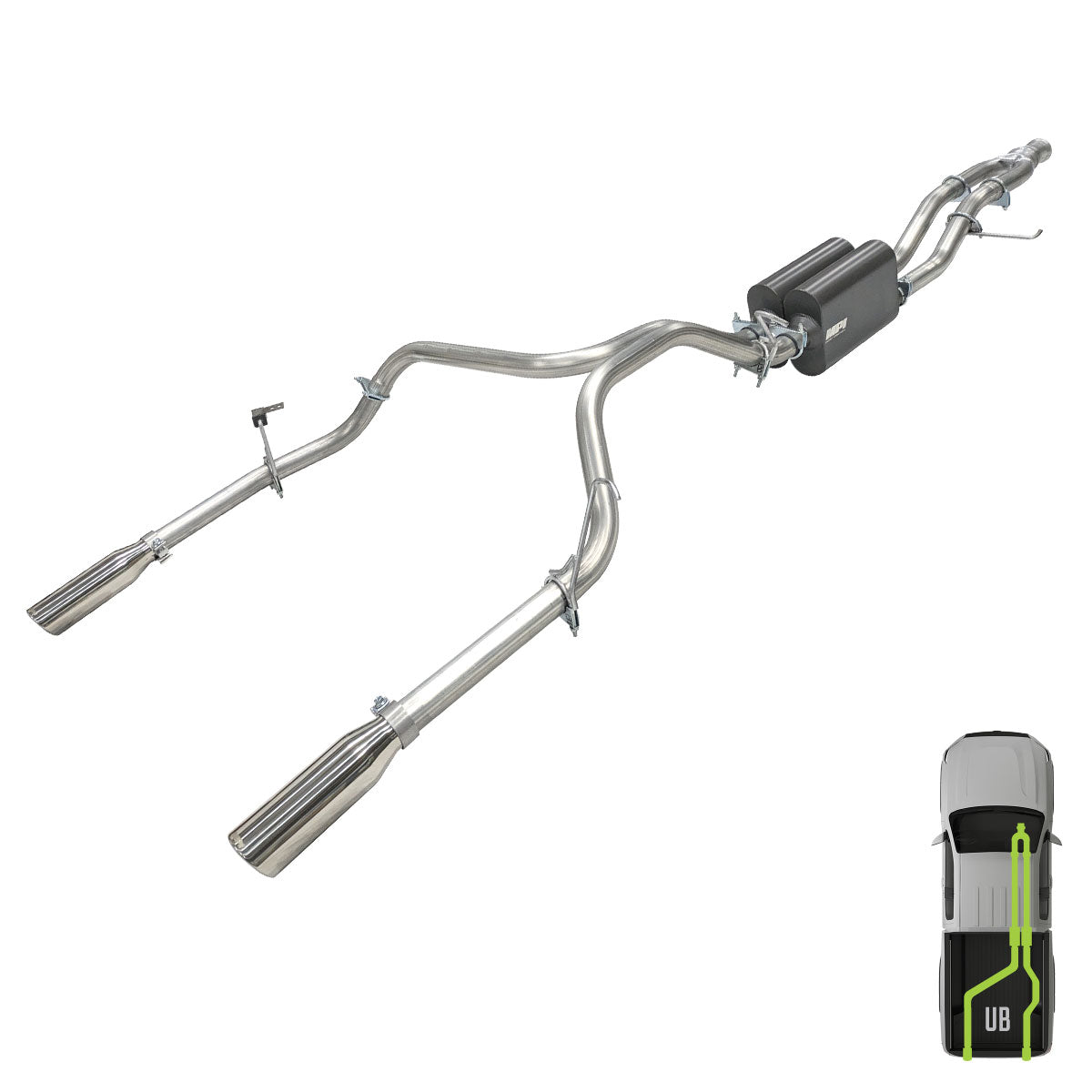 Suburban/Yukon, 2015-2020, 5.3L - Stainless - MPI Exhaust Cat-Back Dual Exhaust Kits