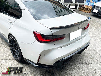 M4 Style Carbon Fiber Trunk Spoiler Fits For 2019-2024 BMW G20 G28 3-Series Sedan & G80 M3 Only
