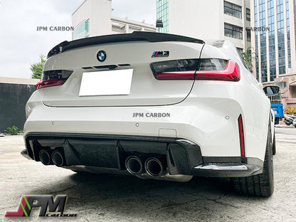 M4 Style Carbon Fiber Trunk Spoiler Fits For 2019-2024 BMW G20 G28 3-Series Sedan & G80 M3 Only