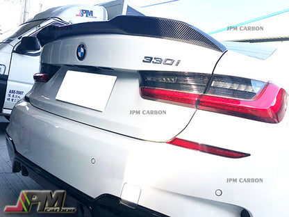 PR Style Carbon Fiber Trunk Spoiler Fits For 2019-2024 BMW G20 G28 3-Series Sedan & G80 M3 Only
