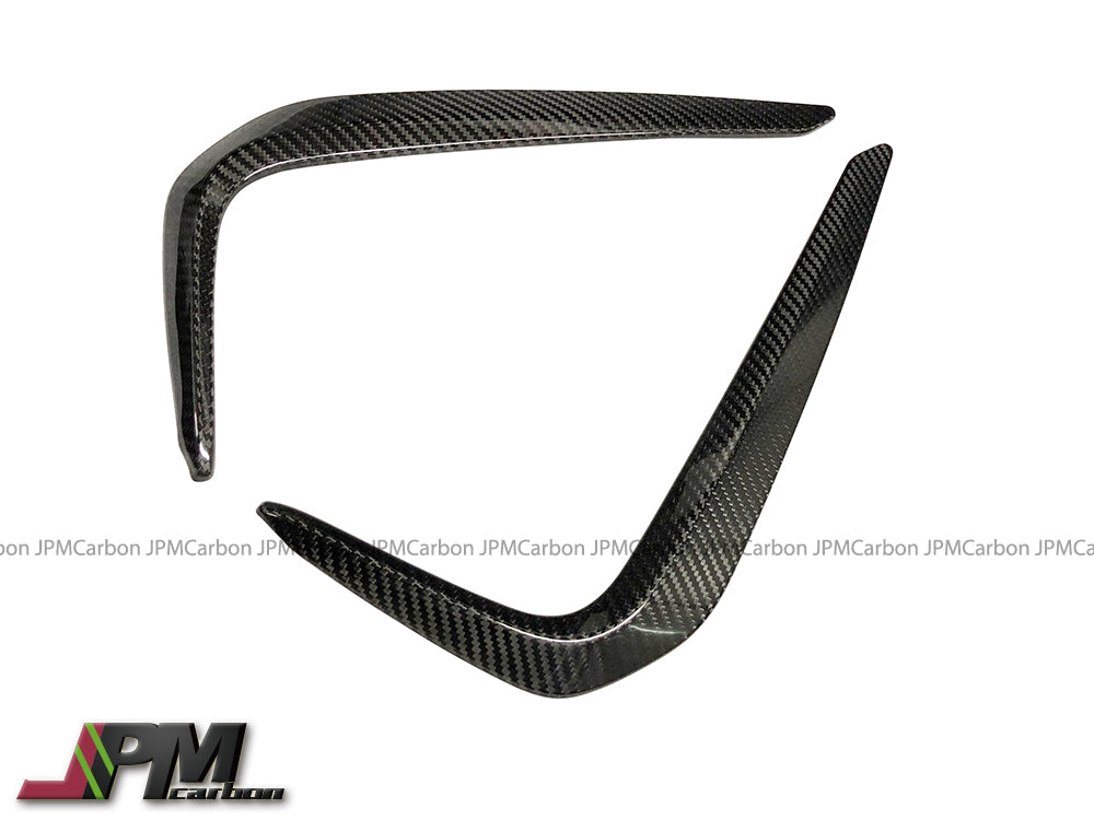 [JPMCarbon] Carbon Fiber Front Bumper Fog Light Add-on Trim Covers Fits For 2017-2020 BMW G30 G31 5-Series with M-sport Package Only