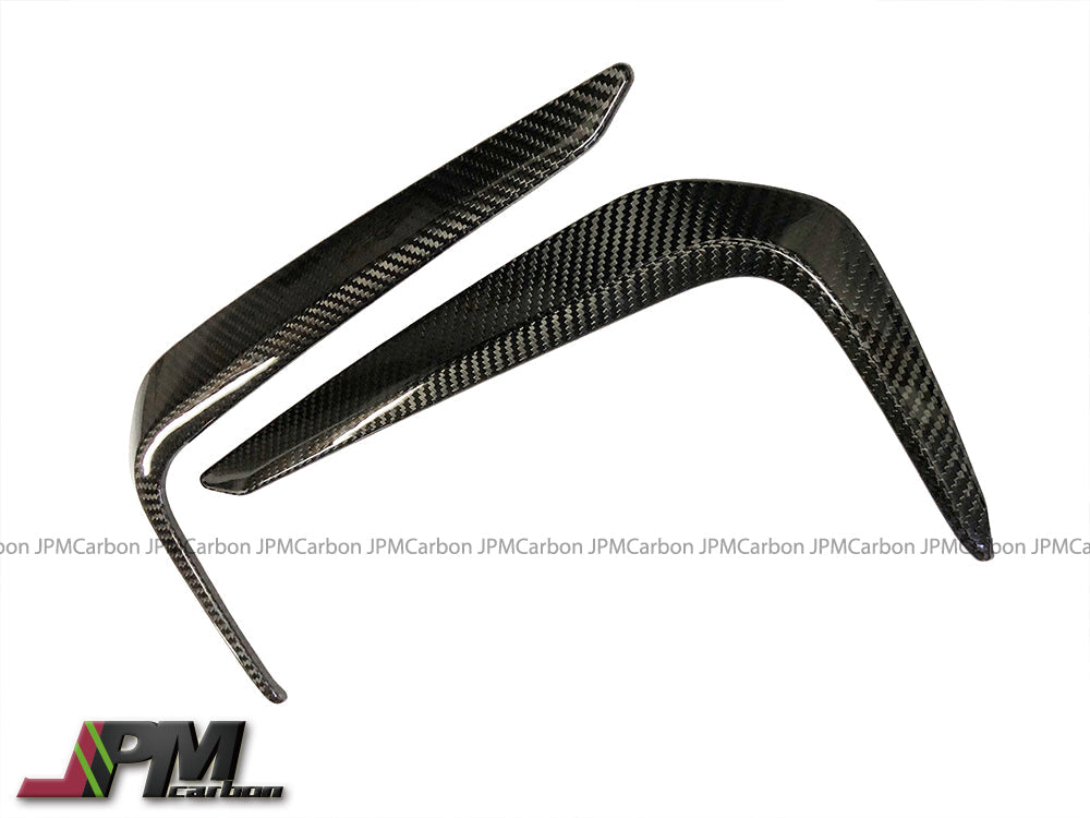 [JPMCarbon] Carbon Fiber Front Bumper Fog Light Add-on Trim Covers Fits For 2017-2020 BMW G30 G31 5-Series with M-sport Package Only