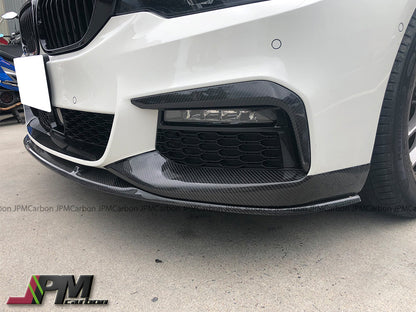 [JPMCarbon] Carbon Fiber Front Bumper Fog Light Add-on Trim Covers Fits For 2017-2020 BMW G30 G31 5-Series with M-sport Package Only