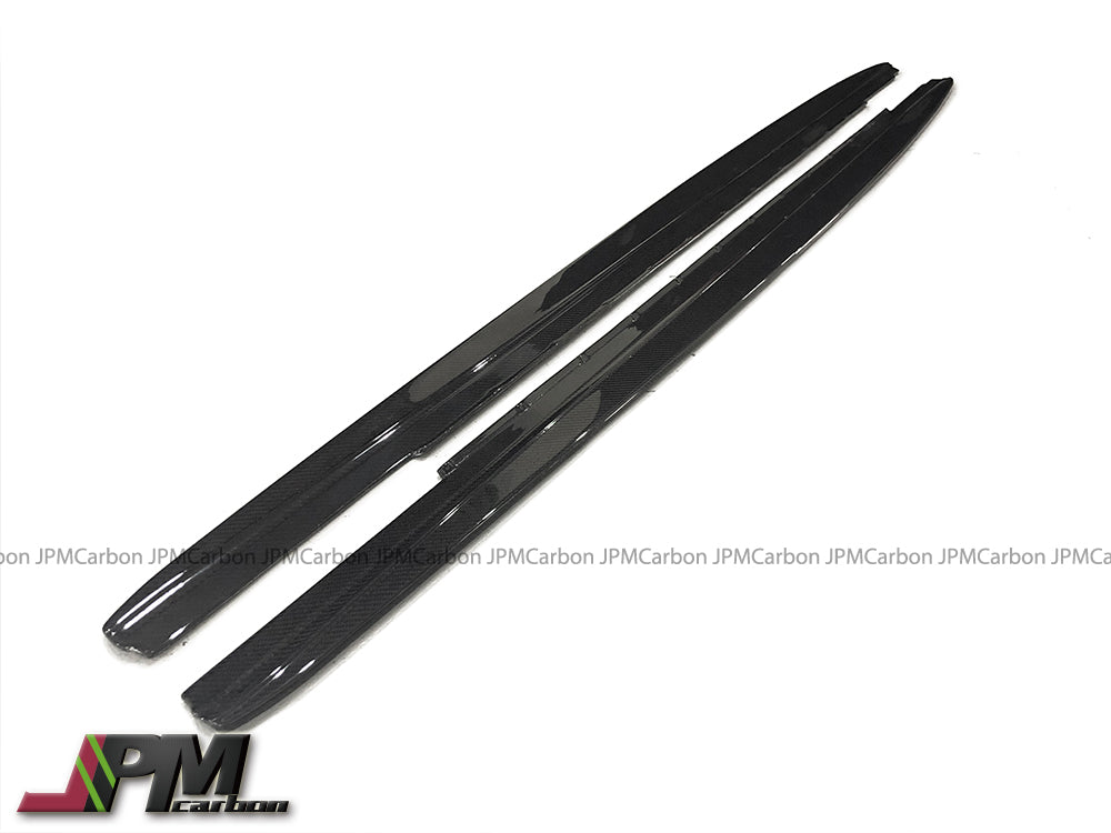 Performance Style Carbon Fiber Side Skirt Add-on Lips Fits For 2017-2022 BMW G30 G31 5-Series with M-sport Package Only