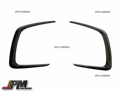 [JPMCarbon] Carbon Fiber Engine Hoods Vent Trims Fins Fits For 2020-2024 BMW G80 M3 / G82 M4 Only