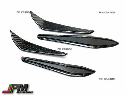 [JPMCarbon] Carbon Fiber Front Bumper Canard Fins Fits For 2020-2025 BMW G80 M3 / G82 M4 Only