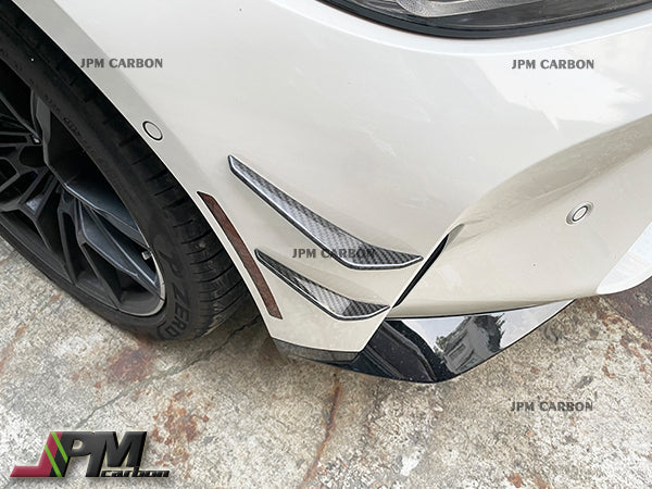 [JPMCarbon] Carbon Fiber Front Bumper Canard Fins Fits For 2020-2025 BMW G80 M3 / G82 M4 Only