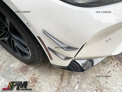 [JPMCarbon] Carbon Fiber Front Bumper Canard Fins Fits For 2020-2025 BMW G80 M3 / G82 M4 Only