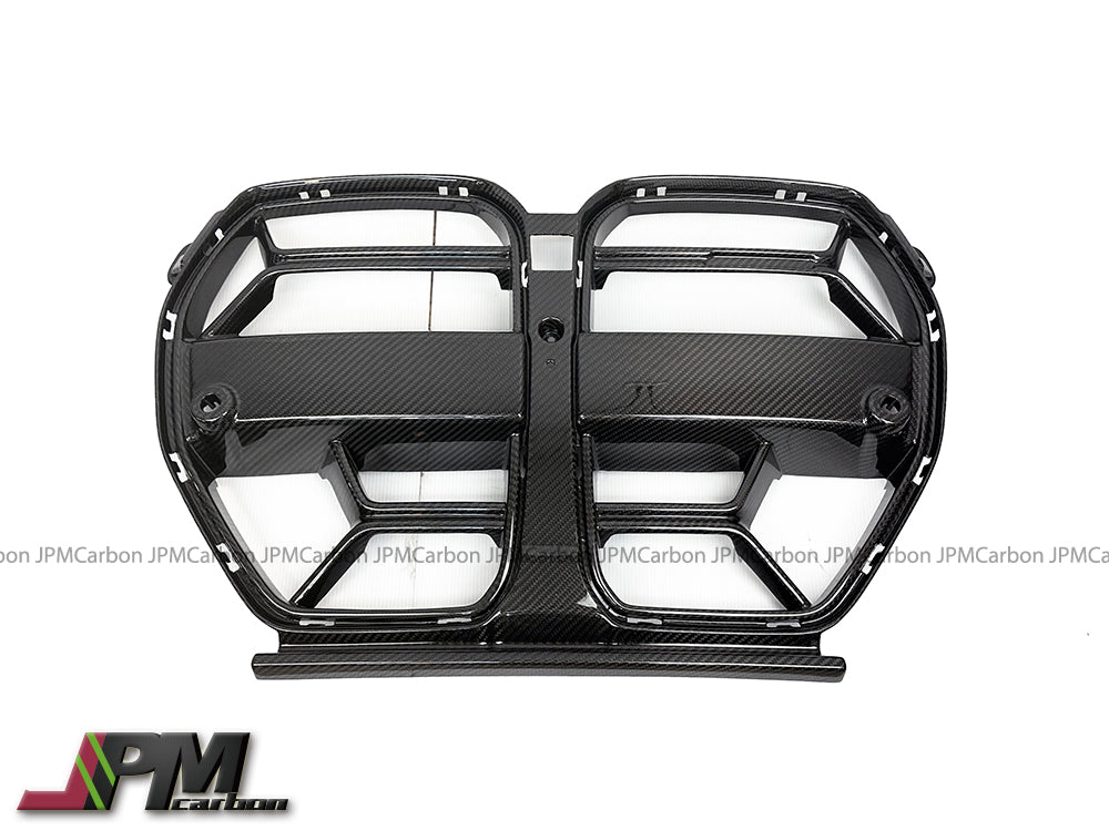 [JPMCarbon] CSL Style Dry Carbon Front Nose Replacement Grille w/o ACC Fits For 2020-2025 BMW G80 M3 / G82 M4 Only