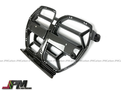 [JPMCarbon] CSL Style Dry Carbon Front Nose Replacement Grille w/o ACC Fits For 2020-2025 BMW G80 M3 / G82 M4 Only