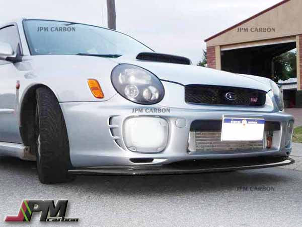 DP Style Carbon Fiber Front Bumper Add-on Lip Fits For 2001-2002 Subaru WRX STI GDA Only