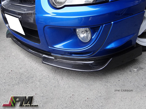 DP Style Carbon Fiber Front Bumper Add-on Lip Fits For 2003-2005 Subaru WRX STI GDB Only