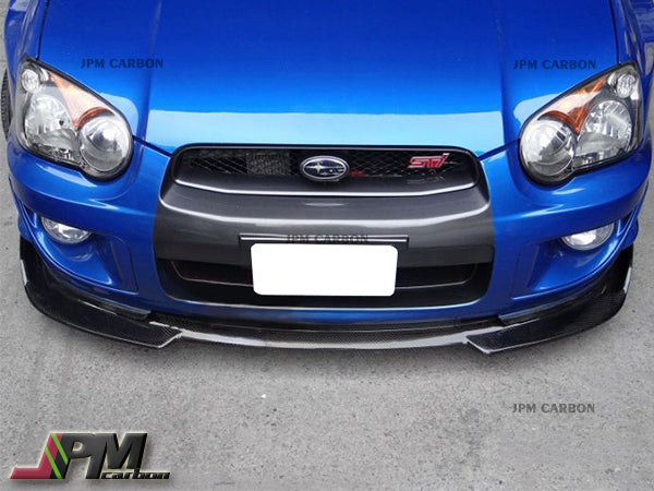 DP Style Carbon Fiber Front Bumper Add-on Lip Fits For 2003-2005 Subaru WRX STI GDB Only