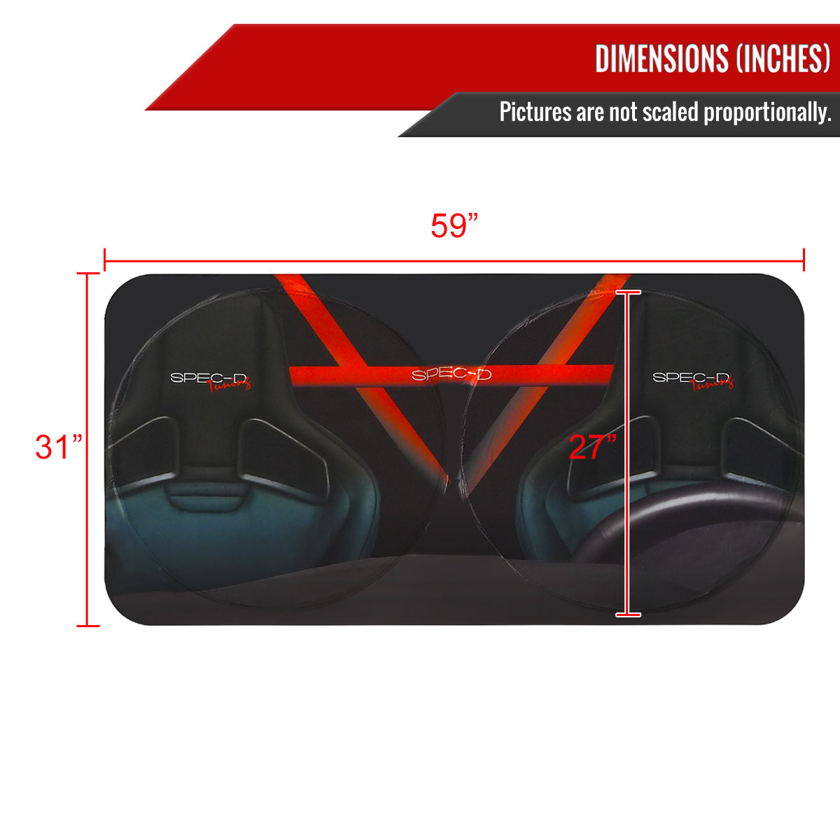 Universal Spec-D Tuning Window Sunshade (59" L x 31" W)