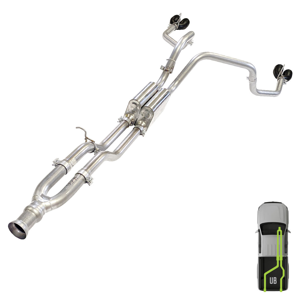 Suburban/Yukon, 2021-2025, 6.2L Clamp-On, MPI Exhaust Cat-Back Dual Exhaust Kits