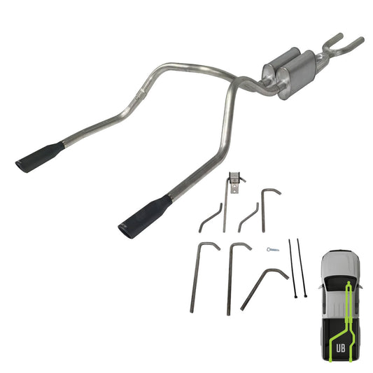 GMC/Chevy, 2001-2006, 8.1L, Weld/On - Truck Cat-Back Dual Exhaust Kits