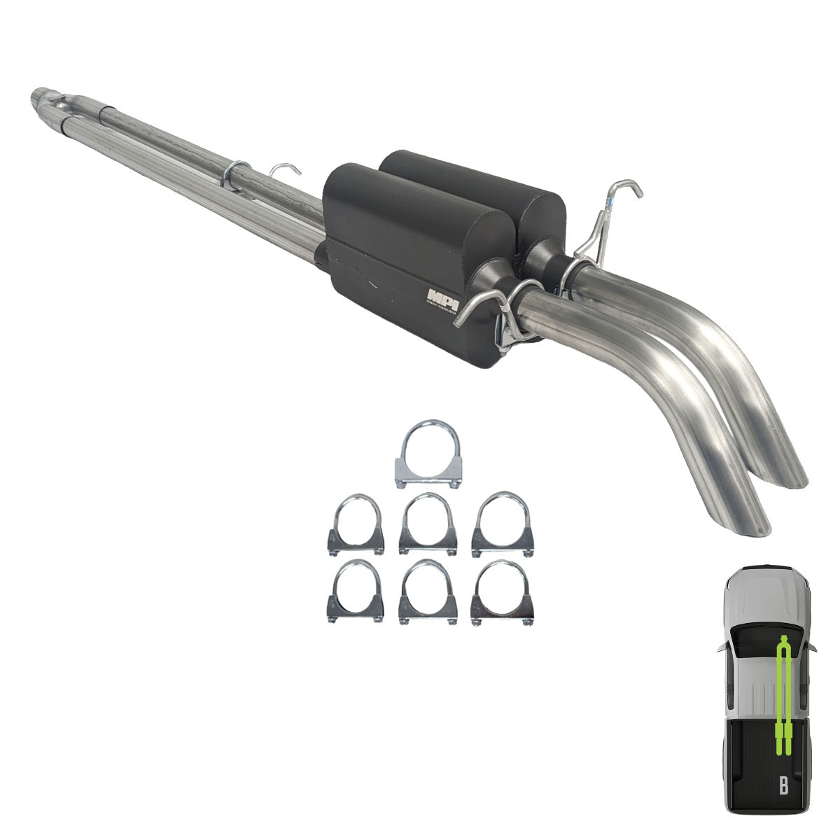 GMC/Chevy, 2012-2018, 6.0L - MPI Bullnoze Exhaust Series