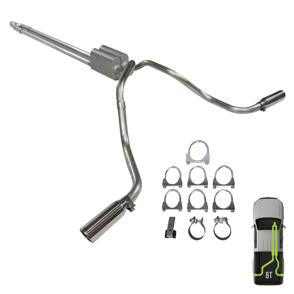 GMC/Chevy, 2019-2026, 5.3L, Clamp/On - MPI Exhaust Cat-Back Dual Exhaust Kits