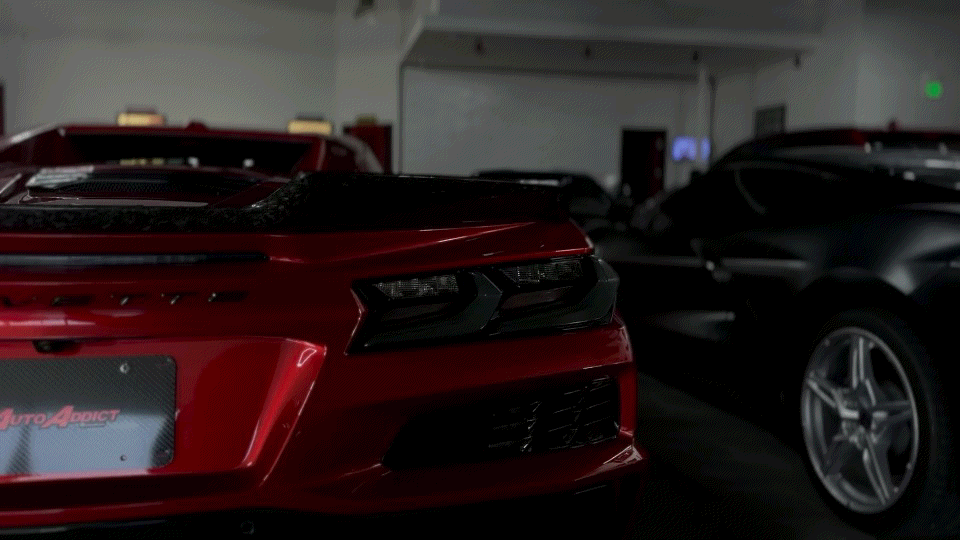 2020-2026 Corvette C8 Euro Smoke Style LED Taillights Amber Sequential Pair