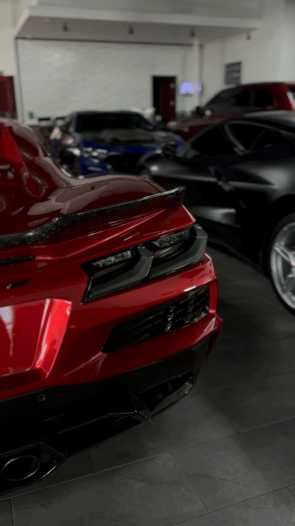 2020-2026 Corvette C8 Euro Smoke Style LED Taillights Amber Sequential Pair