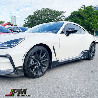 TRD Style Carbon Fiber Side Skirt Add-on Lips Fits For 2022-2024 Toyota GR86 Only