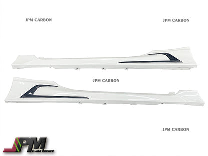 TRD Style Carbon Fiber Side Skirt Add-on Lips Fits For 2022-2024 Toyota GR86 Only