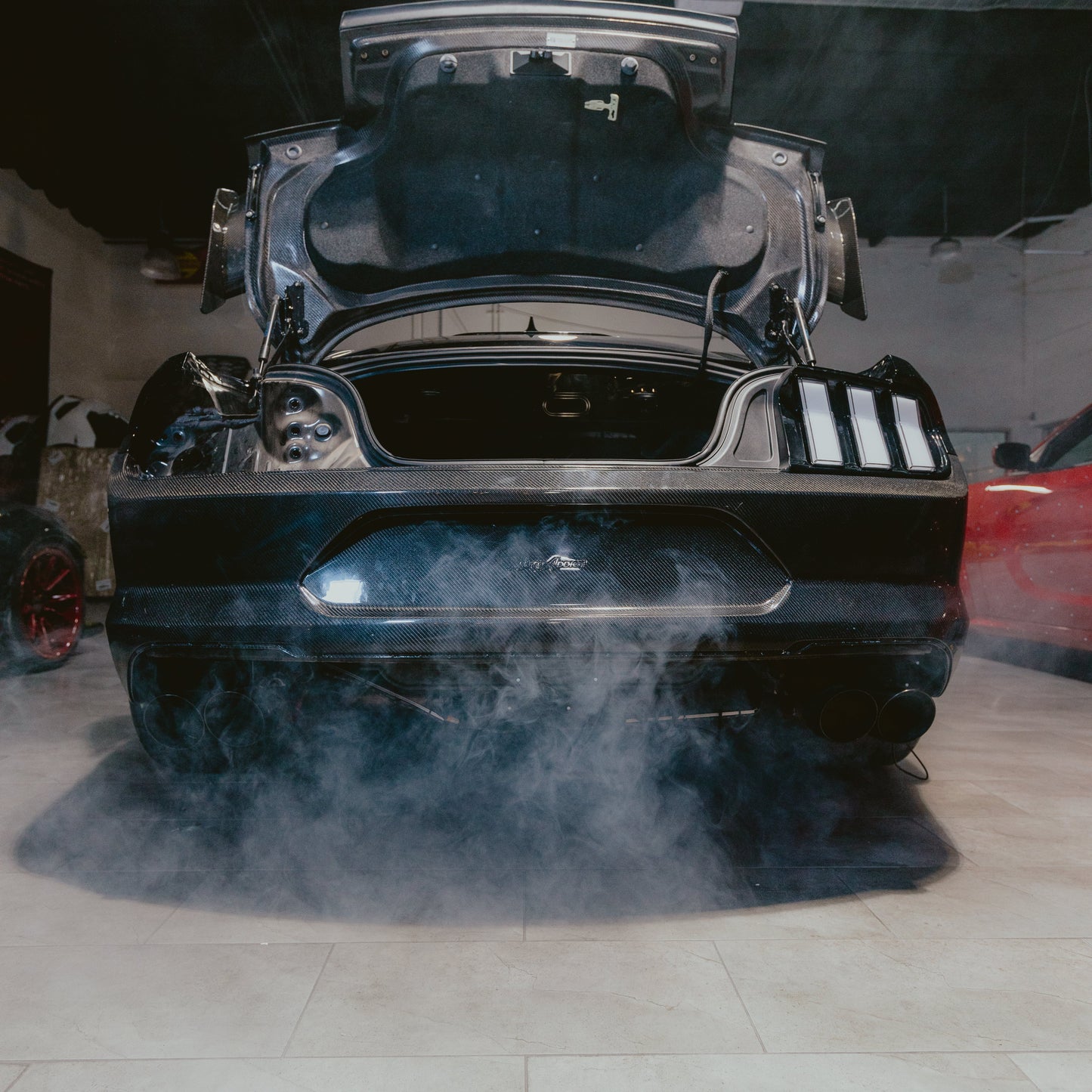 2018-2023 Ford Mustang GT500 Style Double Sided Full Carbon Fiber Track Package Rear Bumper Conversion