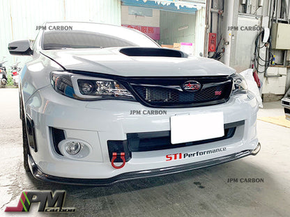 CS2 Style Carbon Fiber Front Bumper Add-on Lip Fits For 2011-2014 Subaru WRX STI GVF