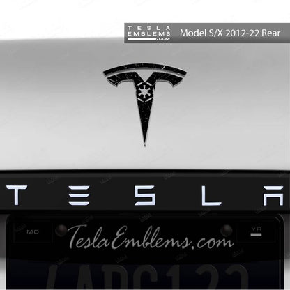 Galactic Empire Tesla Emblem Decals (Front + Back) | Model S