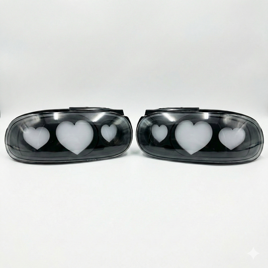 LIMITED FITMENT TESTER PRICING --- NTXGlow Diffused Heart Tail Lights (1990-1997 Na Mazda Miata)