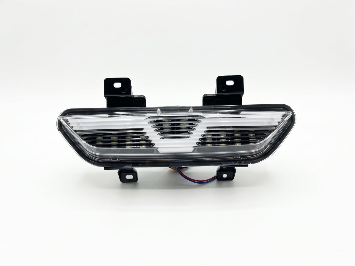 2018-2023 Ford Mustang clear lens LED reverse light installed on rear diffuser