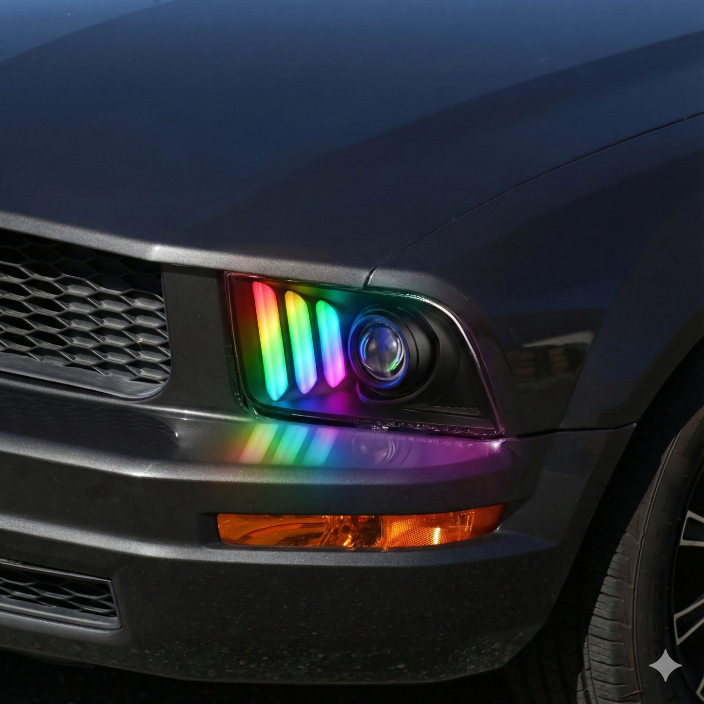 NTXGLOW RGB projector headlights (2005 - 2009 Ford Mustang)