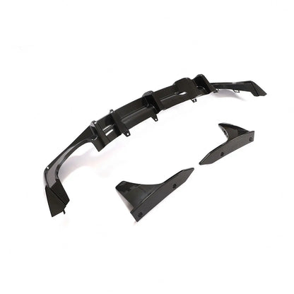 Audi RS7 C8 Sportback 4-Door Dry Carbon Fiber Rear Bumper Lip With Big Fins 2020 - 2021