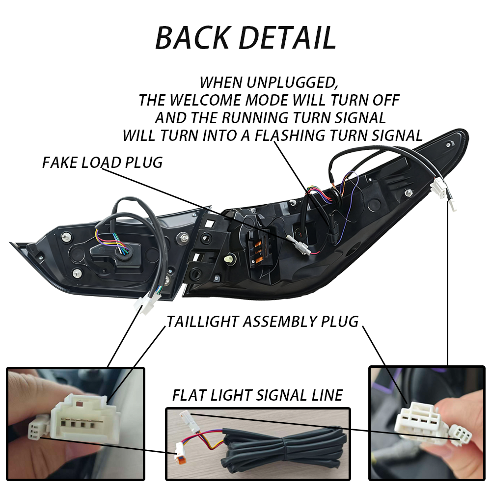 2013–2017 Infiniti Q50 LHD/RHD Animated Hawkeye Style LED Taillight Assembly