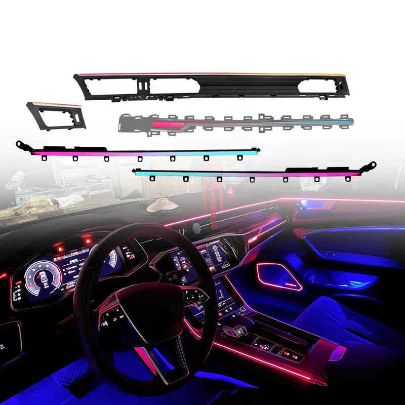 Audi A6 / A6L C8 Interior 64-Color Active Symphony Rainbow LED Ambient Light Kit 2019 - 2024