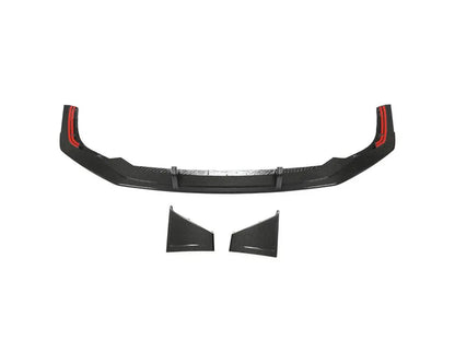 Audi RS7 C8 Sportback 4-Door Pre-Preg Dry Carbon Fiber Front Bumper Diffuser Lip Set 2019 - 2021