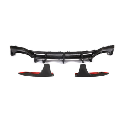 Audi RS7 C8 Sportback 4-Door Dry Carbon Fiber Rear Bumper Lip With Big Fins 2020 - 2021