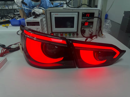 2013–2017 Infiniti Q50 / Q50S RGB Taillights — Transparent Brown & Electroplating Style