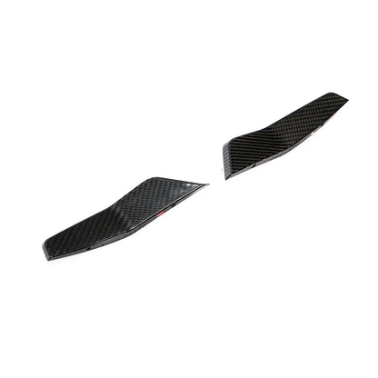 Audi RS7 Sportback 4-Door Dry Carbon Fiber ABT-Style Front Bumper Canards 2020 - 2021