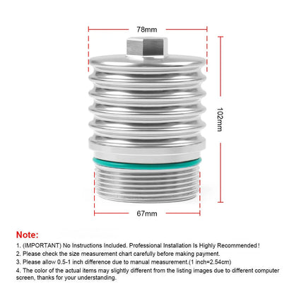 VW / Audi / SEAT / Skoda DSG-6 DQ250 Aluminum Cool Flow Transmission Oil Filter Housing for EA113 / EA888 2.0T FSI / TSI (Golf MK5 / MK6 / MK7 / Scirocco / Passat / A3 / S3 / TT / TTS / Replaces 02E305045)
